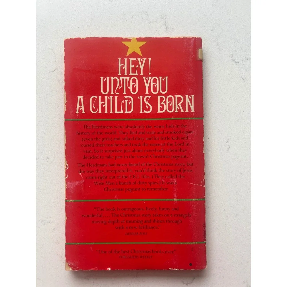 The Best Christmas Pageant Ever‎ Barbara Robinson Vintage Paperback Book 1979